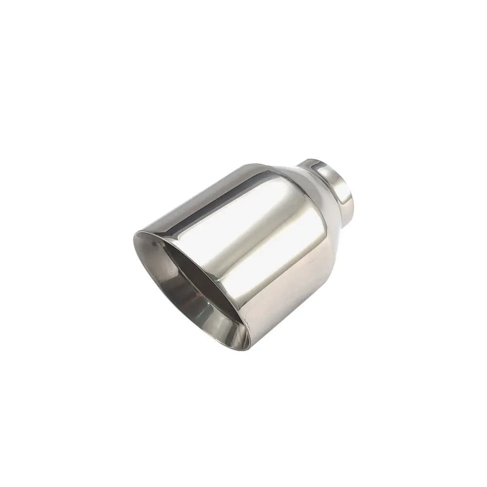Double-Wall Slant-Cut 63mm Exhaust Tip — Stainless Steel - part number SDK-EX-1001